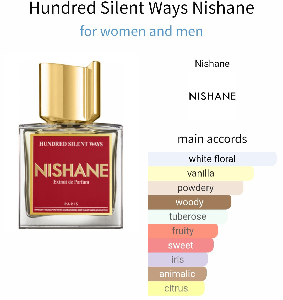 Hundred Silent Ways- Nishane, Eau de parfum 0.8ml, 2ml, 5ml sample