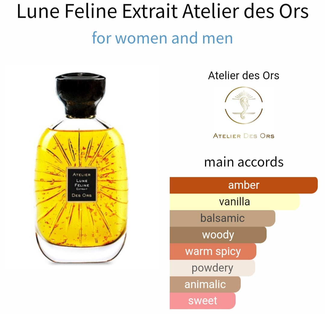 Lune Feline EXTRAIT - Atelier des Ors, Extrait de parfum 0.8ml, 2ml, 5ml sample