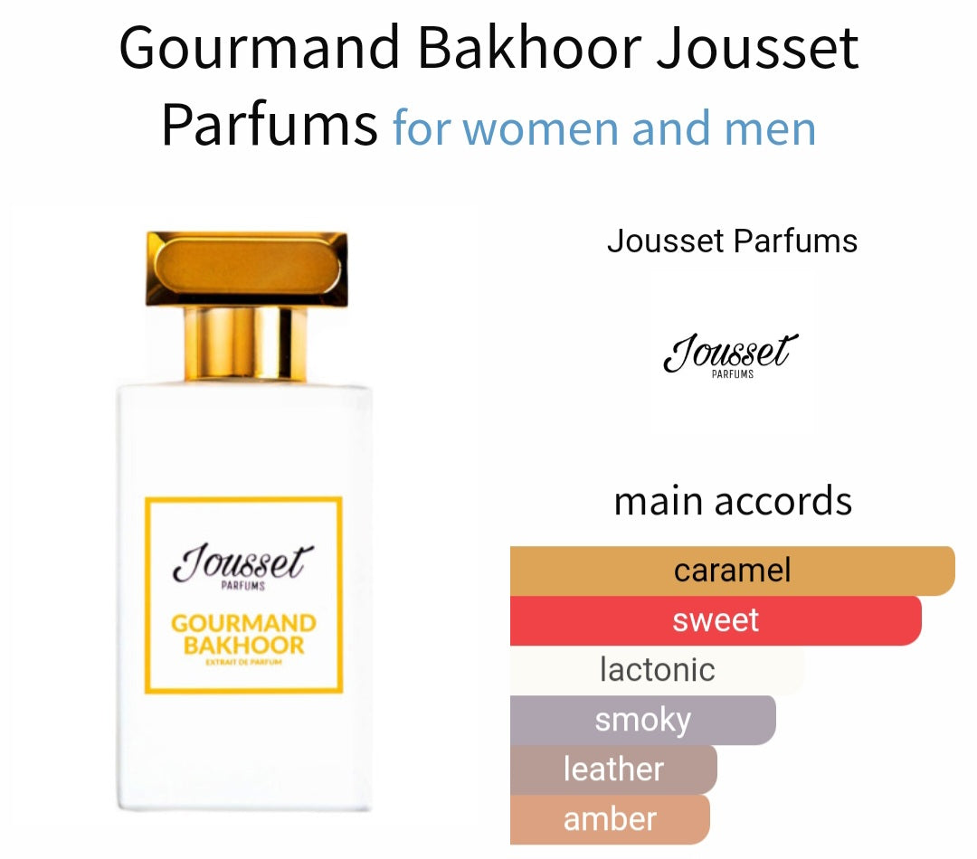 Gourmand Bakhoor - Jousset Parfums, Eau de parfum 0.8ml, 2ml, 5ml sample